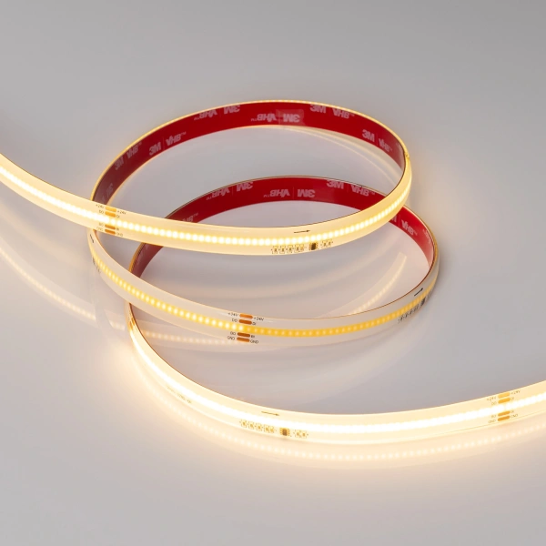 Светодиодная Лента герметичная SPI-COB-SE-X378-12mm 24V Warm2700-PX63-BPT (7 W/m, IP65, 5m) (Arlight, бегущий огонь)