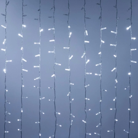 Светодиодная гирлянда ARD-CURTAIN-CLASSIC-2000x6000-CLEAR-1500LED-WATERFALL White (230V, 180W) (Ardecoled, IP65)