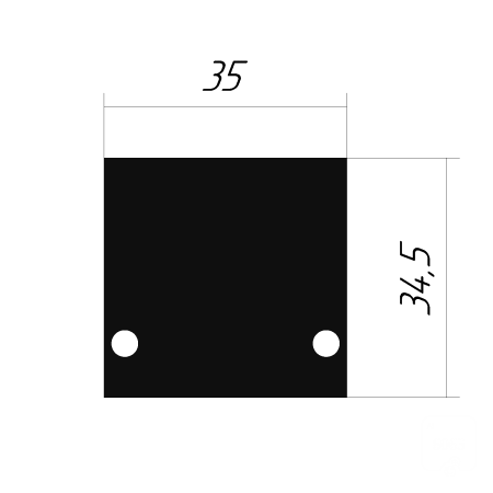 Заглушки для профиля LINE 3535 Silver