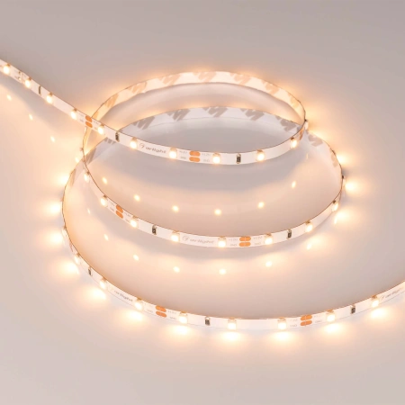 Светодиодная Лента RT-A60-5mm 12V Warm2400 (4.8 W/m, IP20, 2835, 5m) (Arlight, узкая)