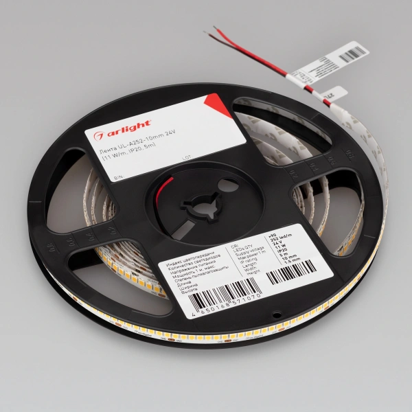 Светодиодная Лента UL-A252-10mm 24V Day4000 (11 W/m, IP20, 5m) (Arlight, 7 лет)