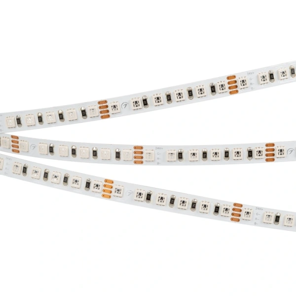 Светодиодная Лента RT 2-5000 24V RGB 8mm (3838, 120 LED/m, LUX) (Arlight, 11 Вт/м, IP20)