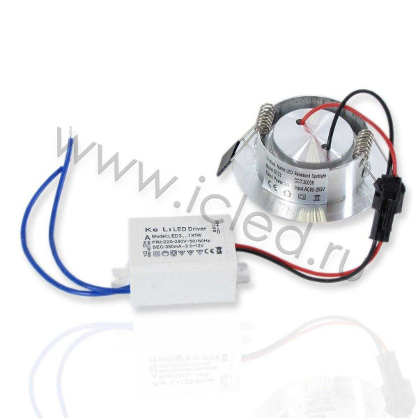 Светодиодный светильник точечный RCH (1W, Warm White)