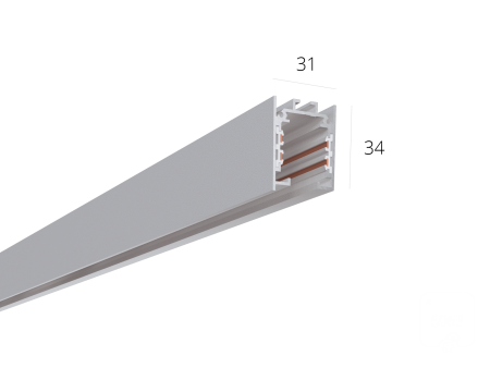 Трек 6063 TR4 RAL9003 — 2500мм