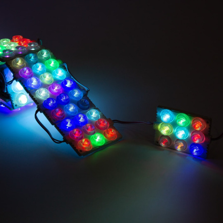 Светодиодный модуль 9 led 3030 MOD123 (12V, 5W, rgb, IP65)
