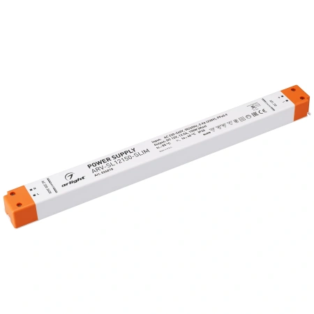 Блок питания ARV-SL12150-SLIM (12V, 12.5A, 150W, PFC) (Arlight, IP20 Пластик, 3 года)