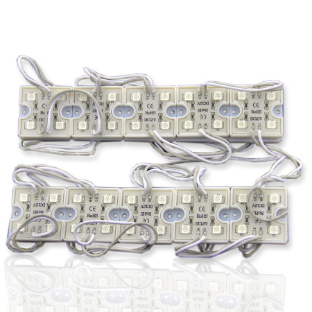 Светодиодный модуль квадратный 5050-4 (1,44W, 12V, RGB)