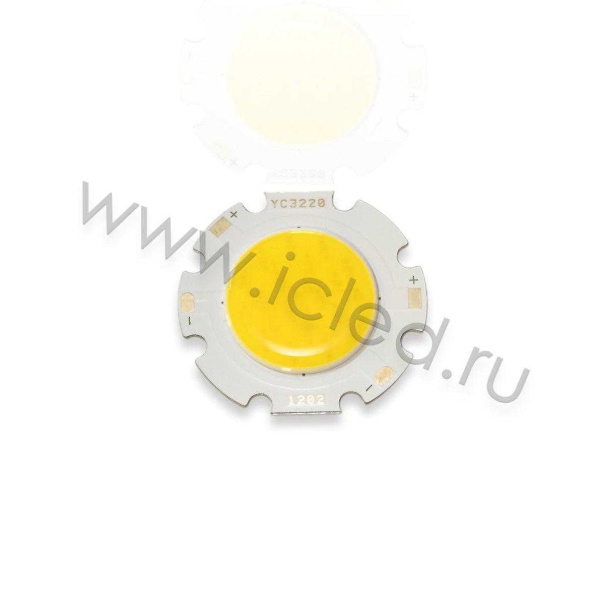 Светодиодная COB матрица YC3220 W16 (33-38V, 10W, 300mA, day white)