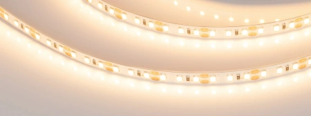 Светодиодная Лента RT-A120-8mm 12V Warm2700 (14.4 W/m, IP20, 2835, 5m) (Arlight, Открытый)