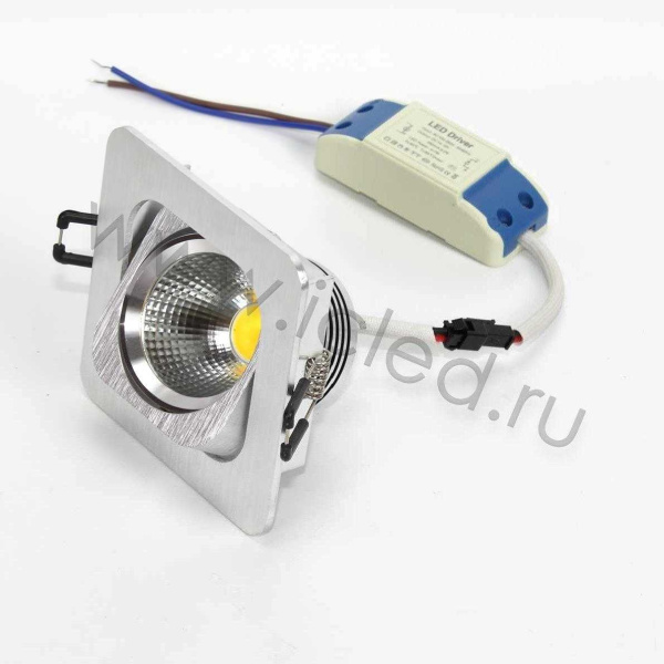 Светодиодный светильник встраиваемый 98.1 series silver housing BW104 (5W,220V,day white)