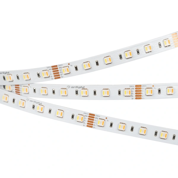Светодиодная Лента RT 2-5000 24V RGBW-MIX 12mm (5060-One, 60 LED/m, LUX) (Arlight, 20 Вт/м, IP20)
