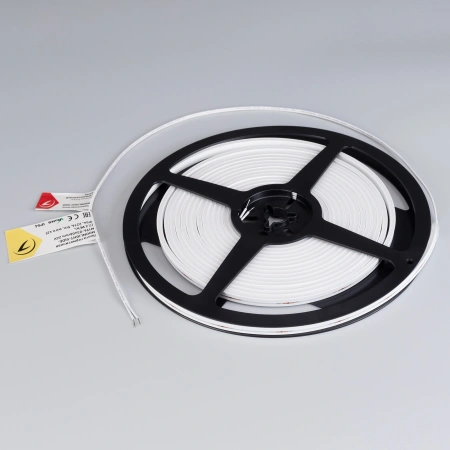 Лента герметичная MOONLIGHT-SIDE-M196-03x06mm 24V Day4000 (7.2 W/m, IP54, 2216, 5m, wire x2) (Arlight, Вывод прямой, 3 года)