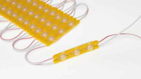 Светодиодный модуль 3 led 6011 MOD90 (1,5W, 12V, yellow, IP65)