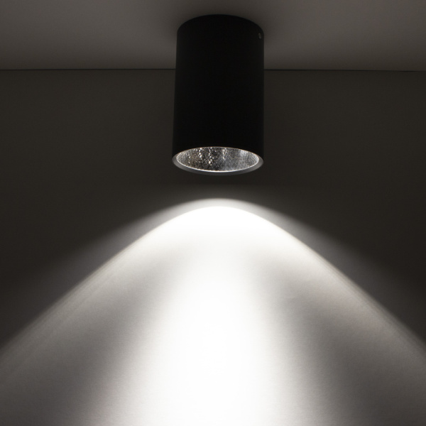 Светодиодный светильник накладной JH-MZ-T12W B97 (220V, 12W, черный корпус, day white)