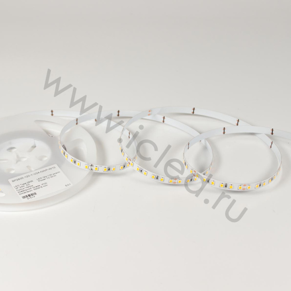 Светодиодная лента Standart Pro class, 2835, 120 led/m, 8mm, без скотча, yellow, 24V, IP20, SL18