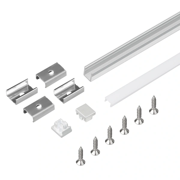 Профиль с экраном SL-MINI-8-2000 ANOD+OPAL (Arlight, Алюминий)