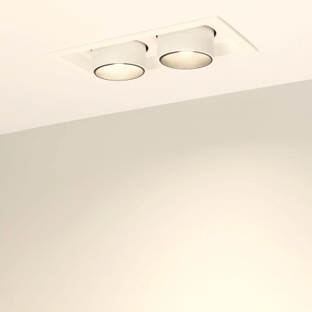 Светильник LTD-PULL-S110x210-2x10W Warm3000 (WH, 24 deg, 230V) (Arlight, IP20 Металл, 5 лет)