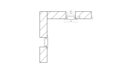 Профиль алюминиевый SWG RC-2206-BL