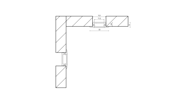 Профиль алюминиевый SWG RC-2206-BL