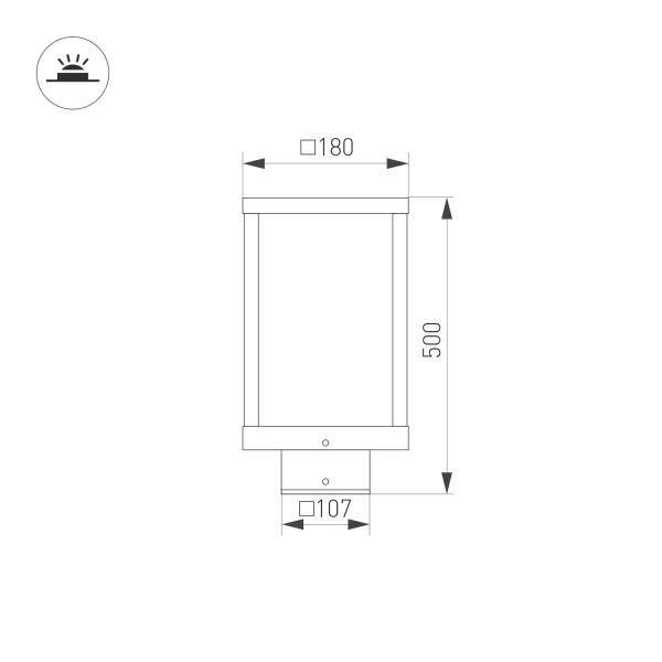 Светильник LGD-Path-Cub-H500B-12W Warm White (Arlight, IP54 Металл, 3 года)