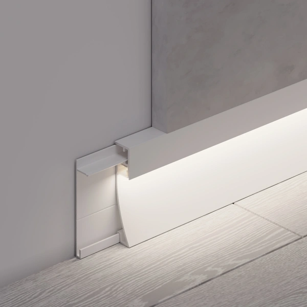 Профиль PLINTUS-H54-2000 WHITE (Arlight, Алюминий)