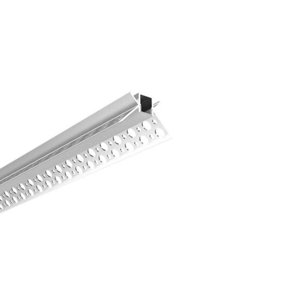 Алюминиевый профиль встраиваемый в гипсокартон 345 (2500*44*25,5мм с рассеивателем, внутренний угол)