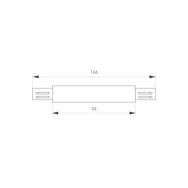 Коннектор прямой LGD-4TR-CON-LONG-BK (C) (Arlight, IP20 Пластик, 3 года)
