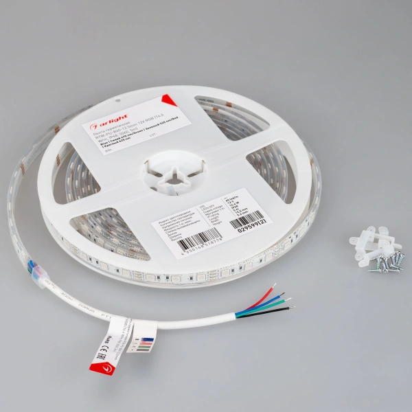 Светодиодная Лента герметичная RTW-PU-B60-12.5mm 12V RGB (14.4 W/m, IP68, 5060, 5m) (Arlight, -)