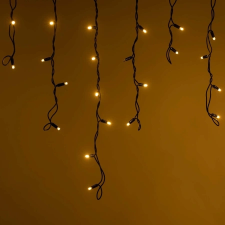 Светодиодная гирлянда ARD-EDGE-PRO-4000x600-BLACK-128LED-FLASH Warm/Warm (230V, 8W) (Ardecoled, IP65)