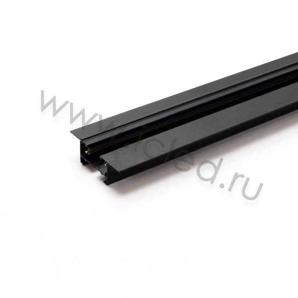 Трек для спотов встраиваемый 2L 2м NX47 (однофазный, 2 провода, черный)