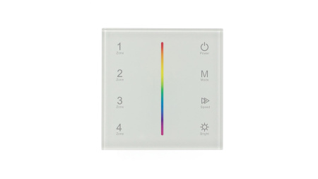 Сенсорная панель T13-1 White IC75 (220V, RGB, 4 zone, DMX512, RF 2.4GHz)