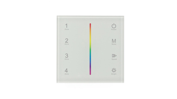 Сенсорная панель T13-1 White IC75 (220V, RGB, 4 zone, DMX512, RF 2.4GHz)