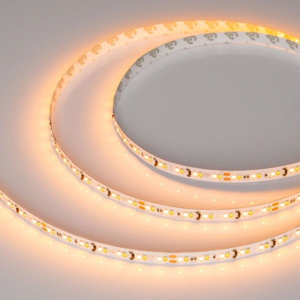 Светодиодная Лента RT-A168-10mm 24V Dim-To-Warm (14.4 W/m, IP20, 2835, 5m) (Arlight, Dim-To-Warm)