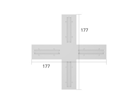 Соединительный элемент 6063 TrackLine Edgeless (L2 RAL9005)