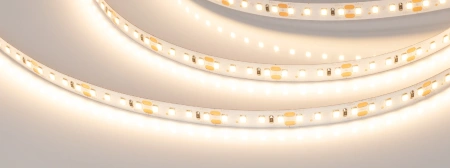 Светодиодная Лента RT-A120-10mm 48V Warm3000 (9.6 W/m, IP20, 2835, 30m) (Arlight, Открытый)