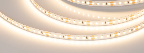 Светодиодная Лента RT-A120-10mm 48V Warm3000 (9.6 W/m, IP20, 2835, 30m) (Arlight, Открытый)