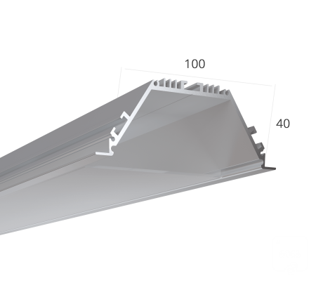 Алюминиевый LED профиль LINE 10040 IN S LT70 (с экраном) — 2000мм