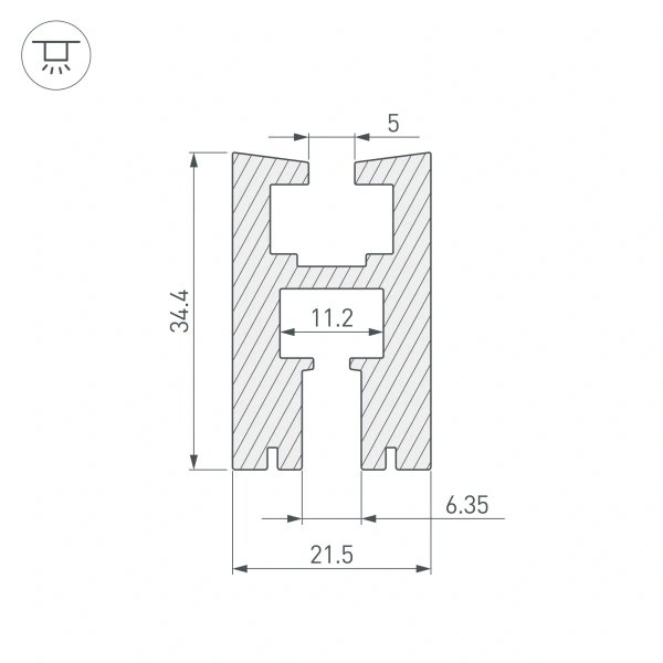 Профиль EX-2000 (Arlight, Алюминий)