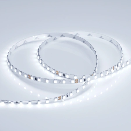 Светодиодная Лента RT 2-5000 24V Cool 8K 5mm 2x (3528, 600 LED, LUX) (Arlight, 9.6 Вт/м, IP20)