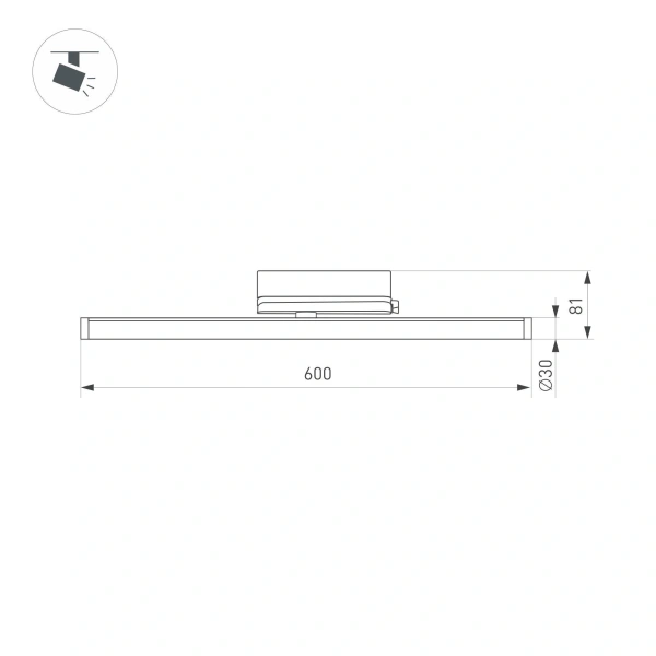 Светильник LGD-TUBE-TURN-4TR-L600-20W Day4000 (BK, 180 deg, 230V) (Arlight, IP20 Металл, 3 года)