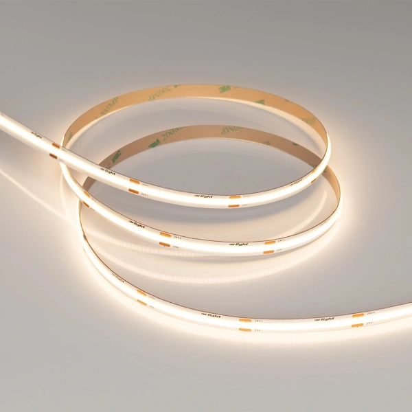 Светодиодная Лента COB-X480-8mm 24V Warm3000 (8 W/m, IP20, CSP, 5m) (Arlight, -)