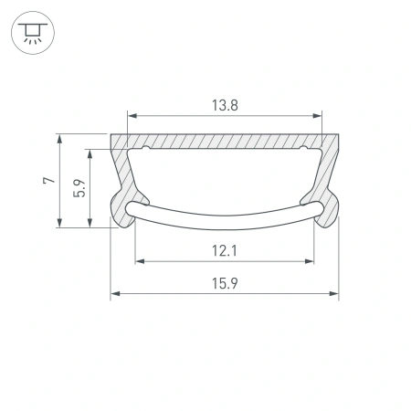 Профиль TM-2000 (CT) (Arlight, Алюминий)