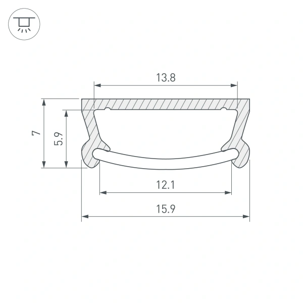 Профиль TM-2000 (CT) (Arlight, Алюминий)