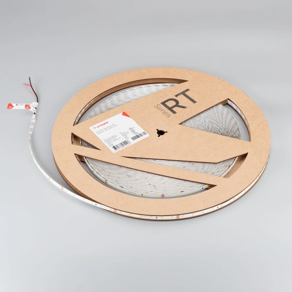 Светодиодная Лента RT-A60-8mm 24V Warm3000 (4.8 W/m, IP20, 2835, 50m) (Arlight, 4.8 Вт/м, IP20)