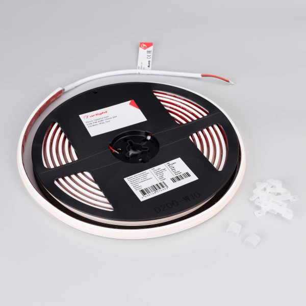 Светодиодная Лента герметичная COB-PW-X480-10mm 24V White6000 (10 W/m, IP66, 5m) (Arlight, 5 лет)