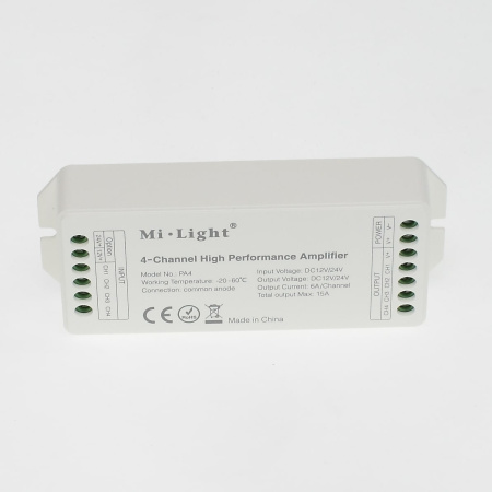 Усилитель высокоскоростной Mi-Light PA4 P263 (12/24V, 4 канала, 180/360W Max)