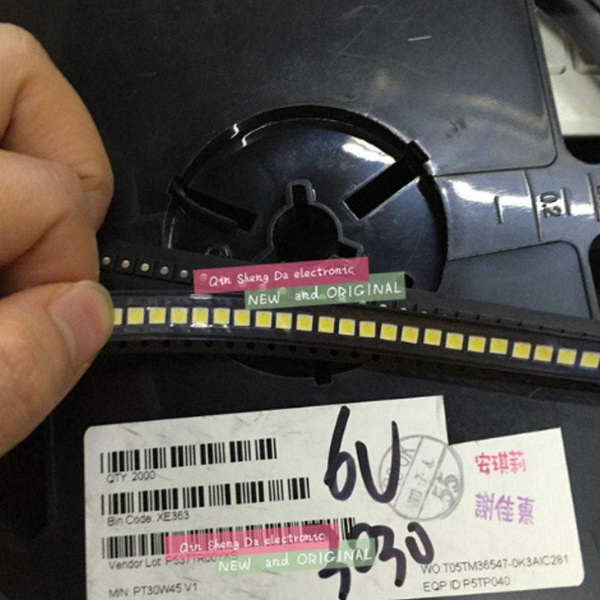 Светодиод SMD3030 D107 (6V, 0.3A, 1.8W, 170LM, white, PT30W45)