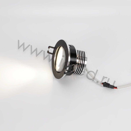 Светодиодный светильник встраиваемый 86 Nest Series Black Round (5W,Day White)