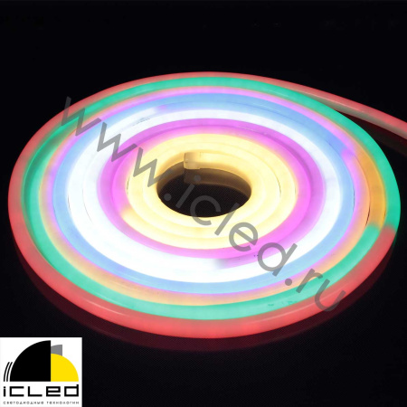 Светодиодный гибкий неон круглый 14мм 220V RGB LN403