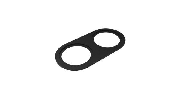 Рамка двойная для MINI COMBO, круглая, черная